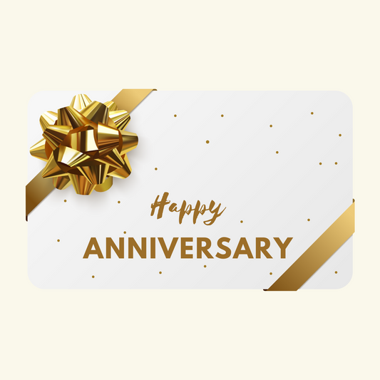 Happy Anniversary GIFT CARD White Edition