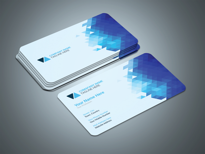 Custom Printed Business Cards Recycled Matte Cover, 2" x 3.5" U.S. Standard Size, Two-sided Printing