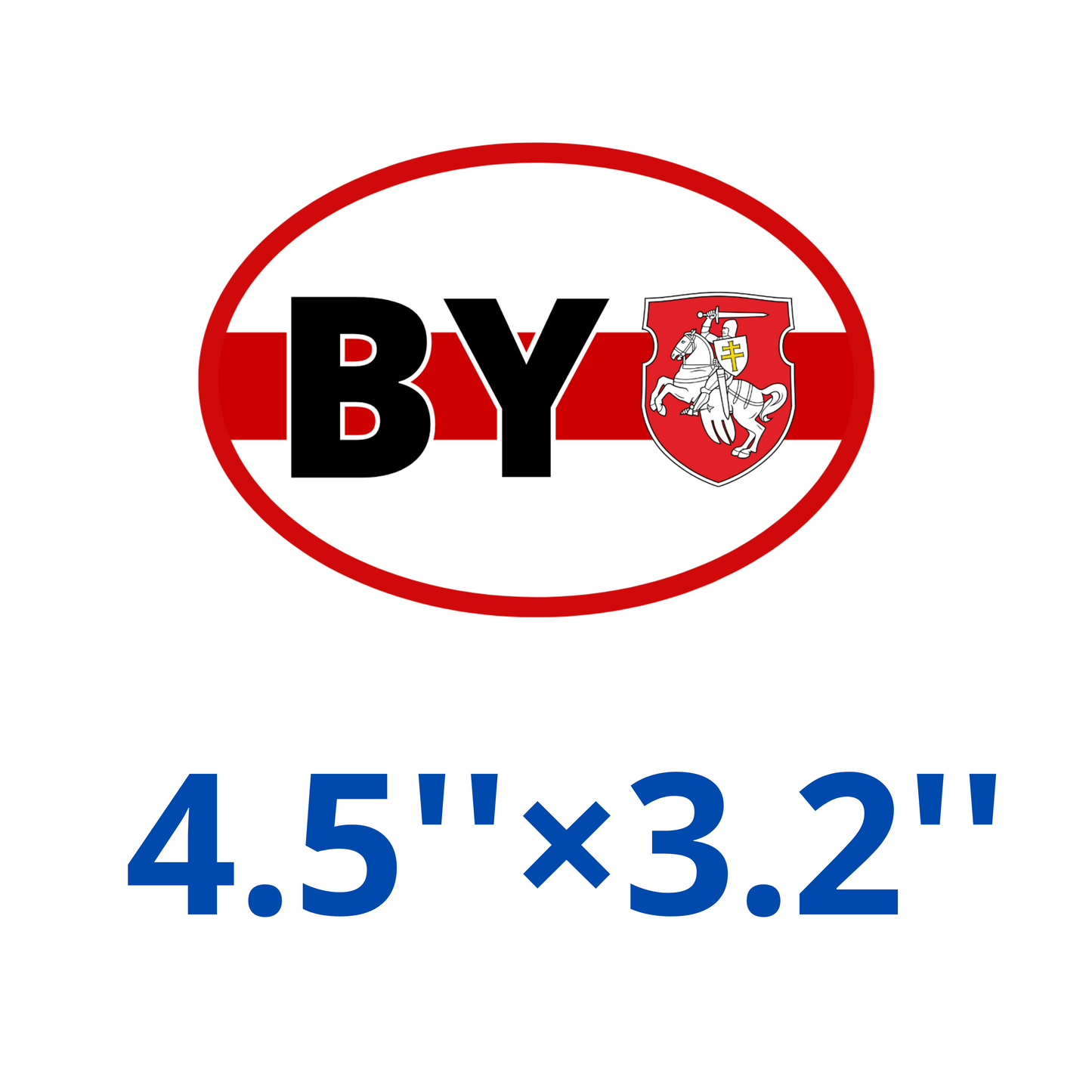 Belarusian Sticker Pagonya Flag 1991 Waterproof Car Decal Belarus Pogonia Set of 4 Car Bumper Vinyl Stickers
