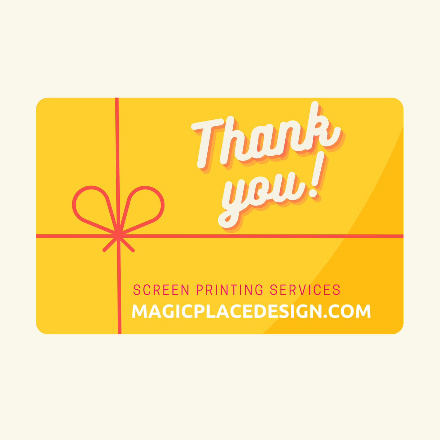 Screen Printing Services GIFT CARD