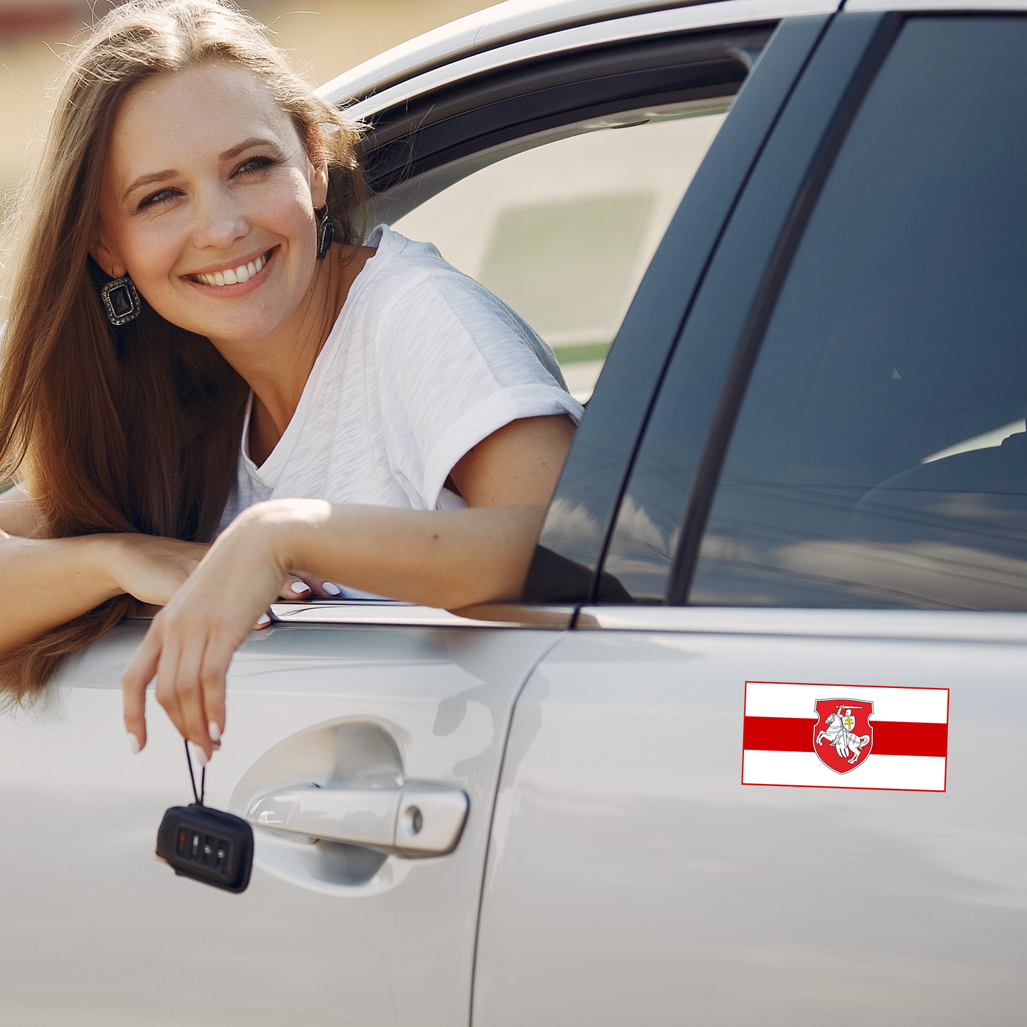 Belarusian Sticker Pagonya Flag 1991 Waterproof Car Decal Belarus Pogonia Set of 4 Car Bumper Vinyl Stickers