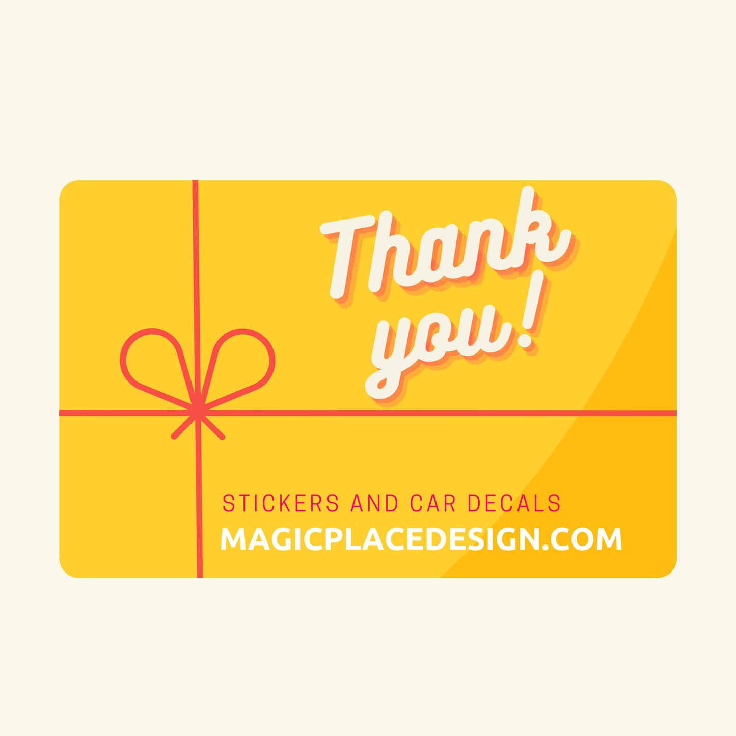 Stickers and Car Decals GIFT CARD