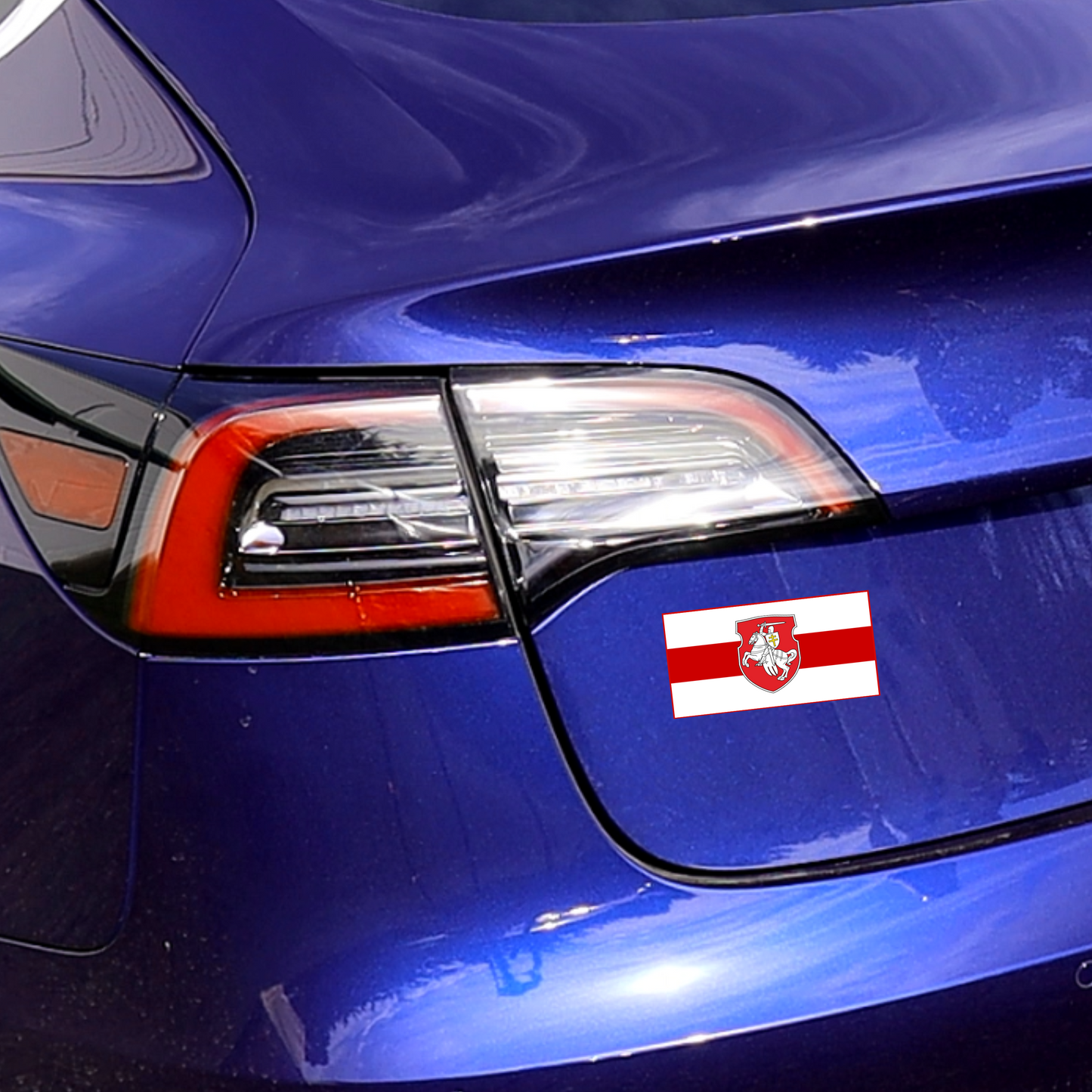 Belarusian Sticker Pagonya Flag 1991 Waterproof Car Decal Belarus Pogonia Set of 4 Car Bumper Vinyl Stickers