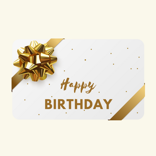 Happy Birthday GIFT CARD White Edition