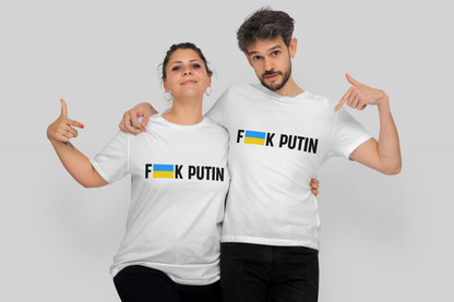 F**k Putin Support Ukraine Men's T-Shirt, White