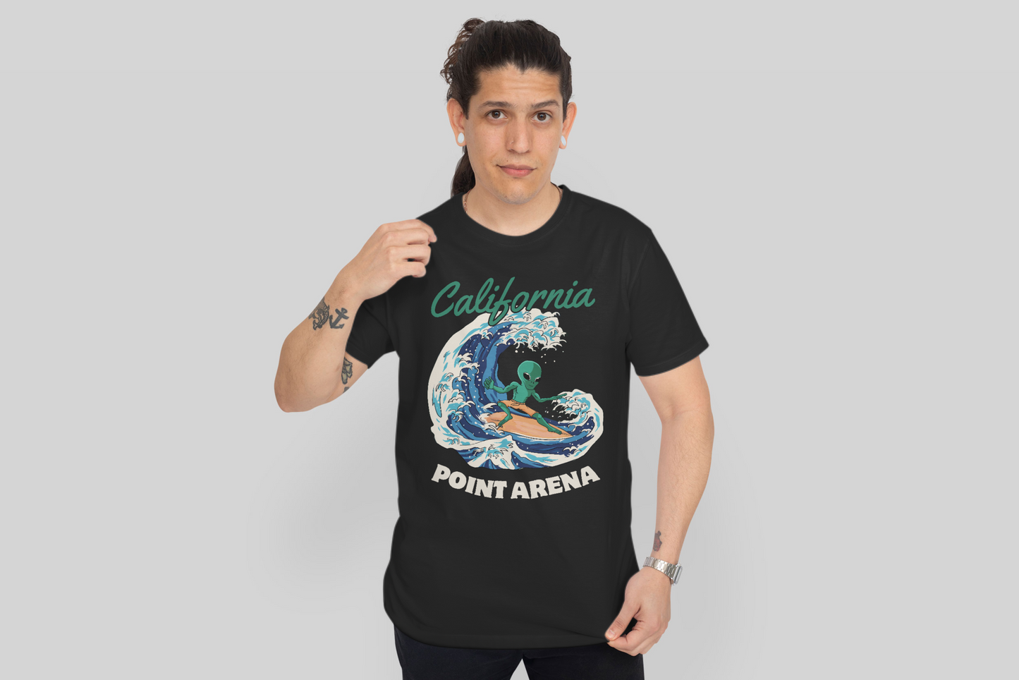 Point Arena, California Surf - Surfing T-Shirt for Men