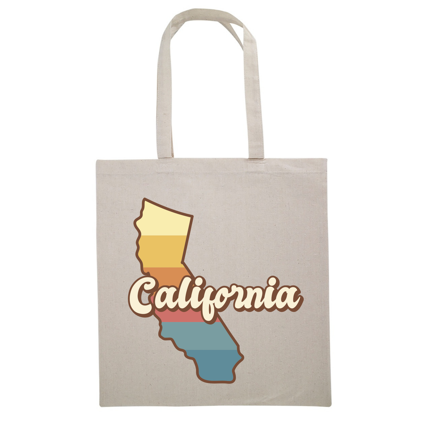 California Colorful Map Canvas Tote Bag