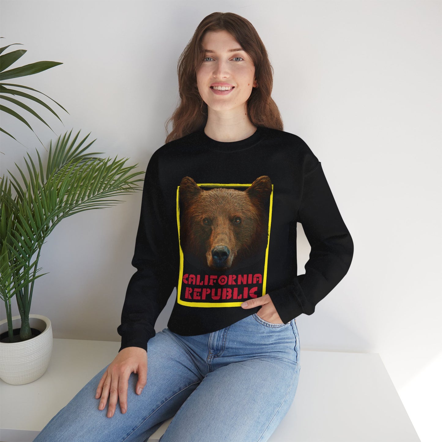 California Republic Grizzly Bear Crewneck Pullover