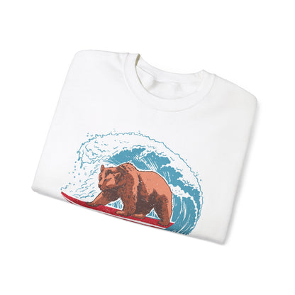 California Coast Surfing Bear Unisex Sweatshirt