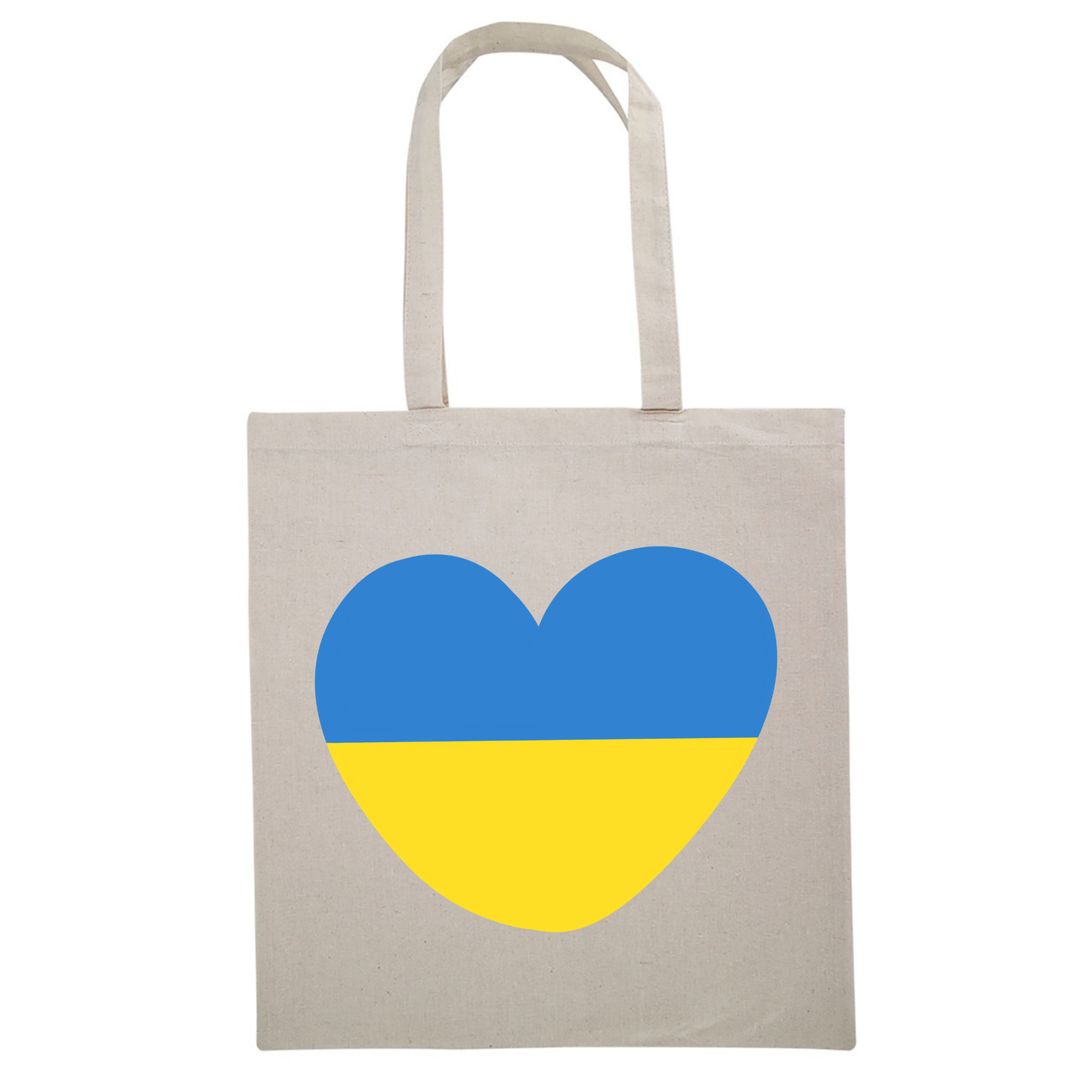 Blue Yellow Ukrainian Heart Canvas Tote Bag