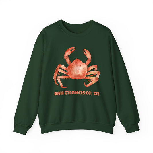 San Francisco Crab Design California Coastal Sweatshirt