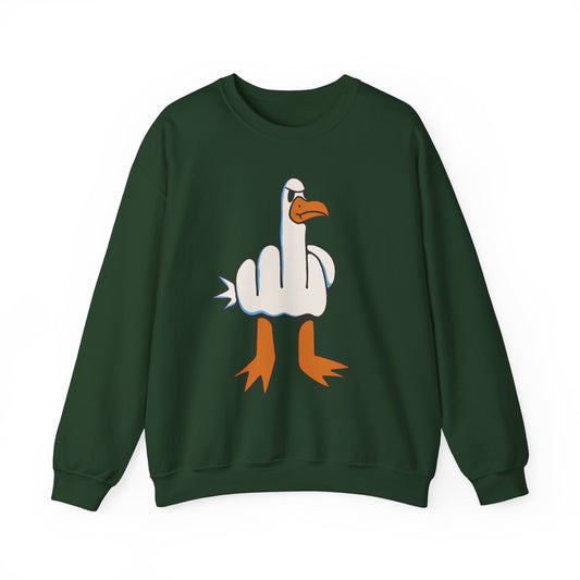 Quirky Silly Goose Graphic Crewneck Sweatshirt