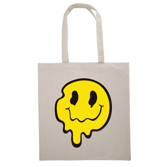 Smiley Face Canvas Tote Bag