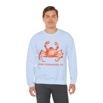 San Francisco Crab Design California Coastal Sweatshirt