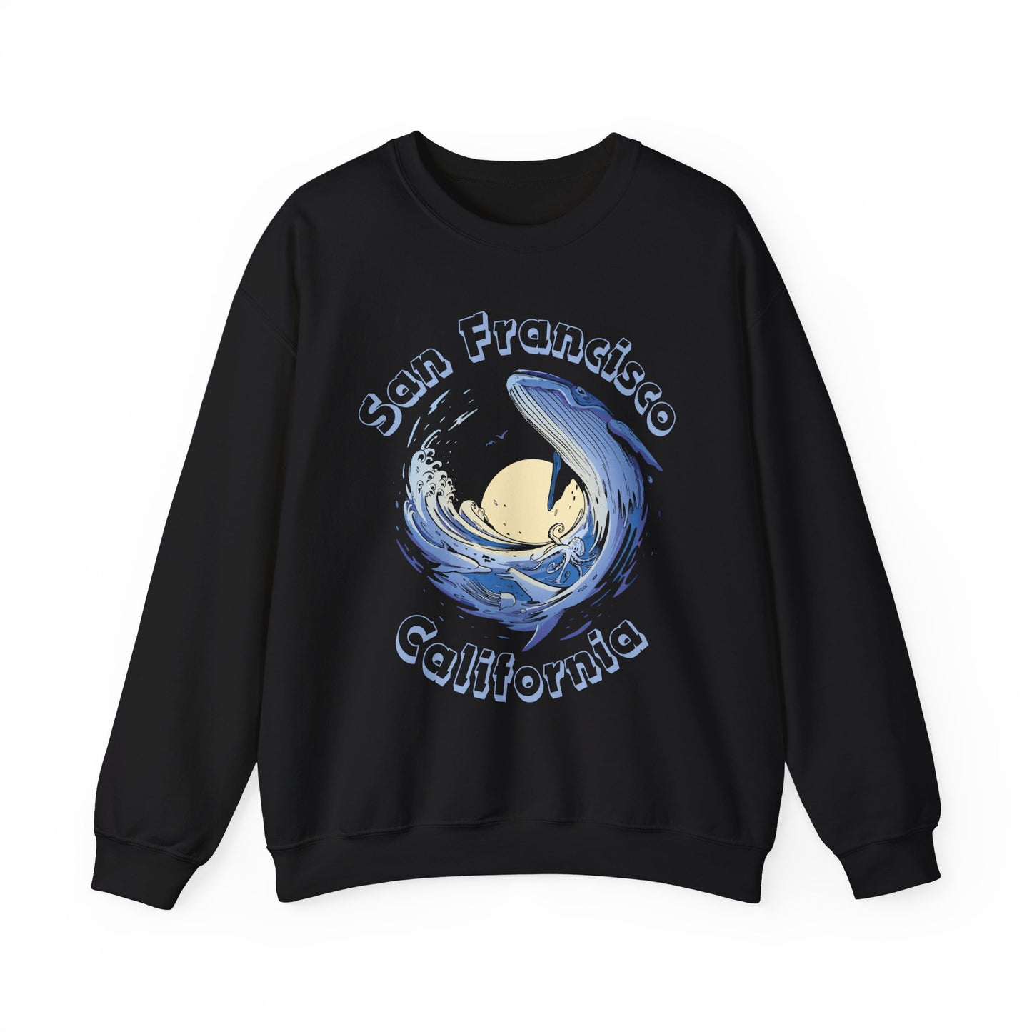 Pacific Wave San Francisco Sweatshirt with Ocean Whale