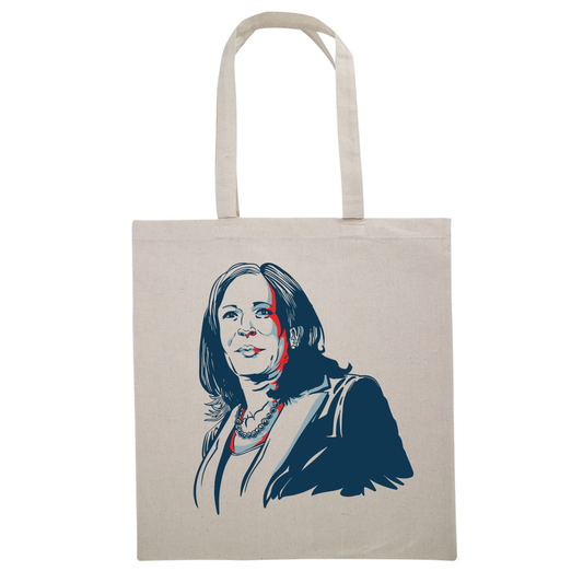 Kamala Harris Portrait Canvas Tote Bag