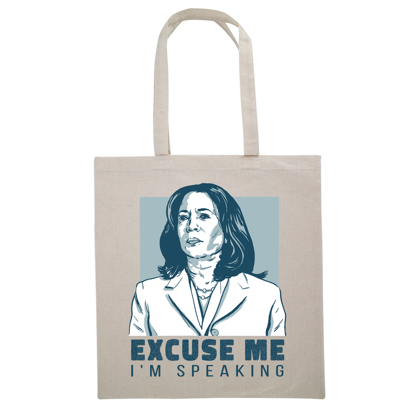 Excuse Me I'm Speaking Kamala Harris Canvas Tote Bag