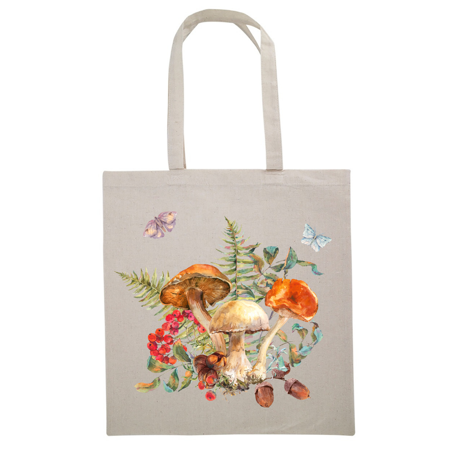 Forest Mushrooms Painting Canvas Tote Bag