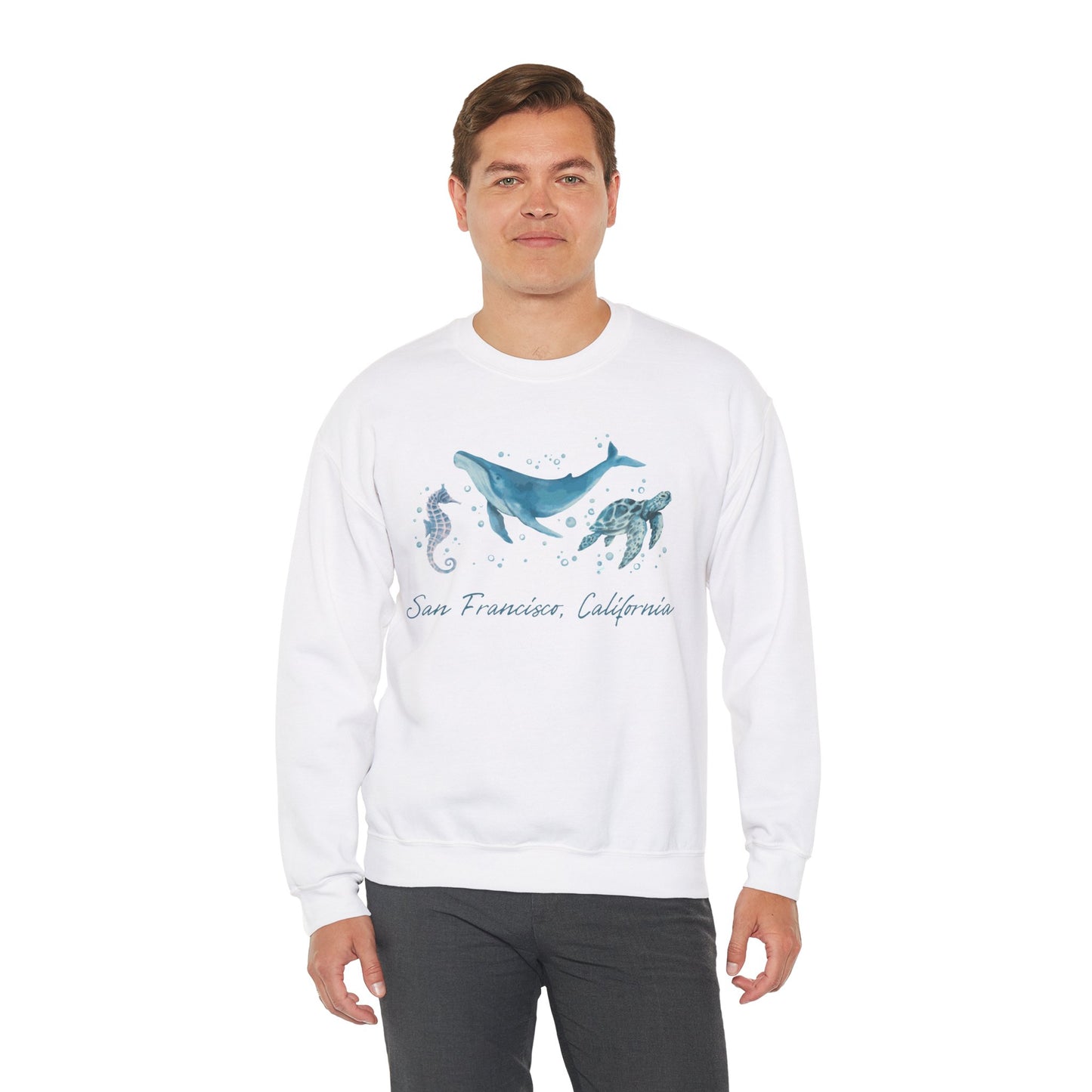 San Francisco Marine Life Unisex Crewneck Sweatshirt