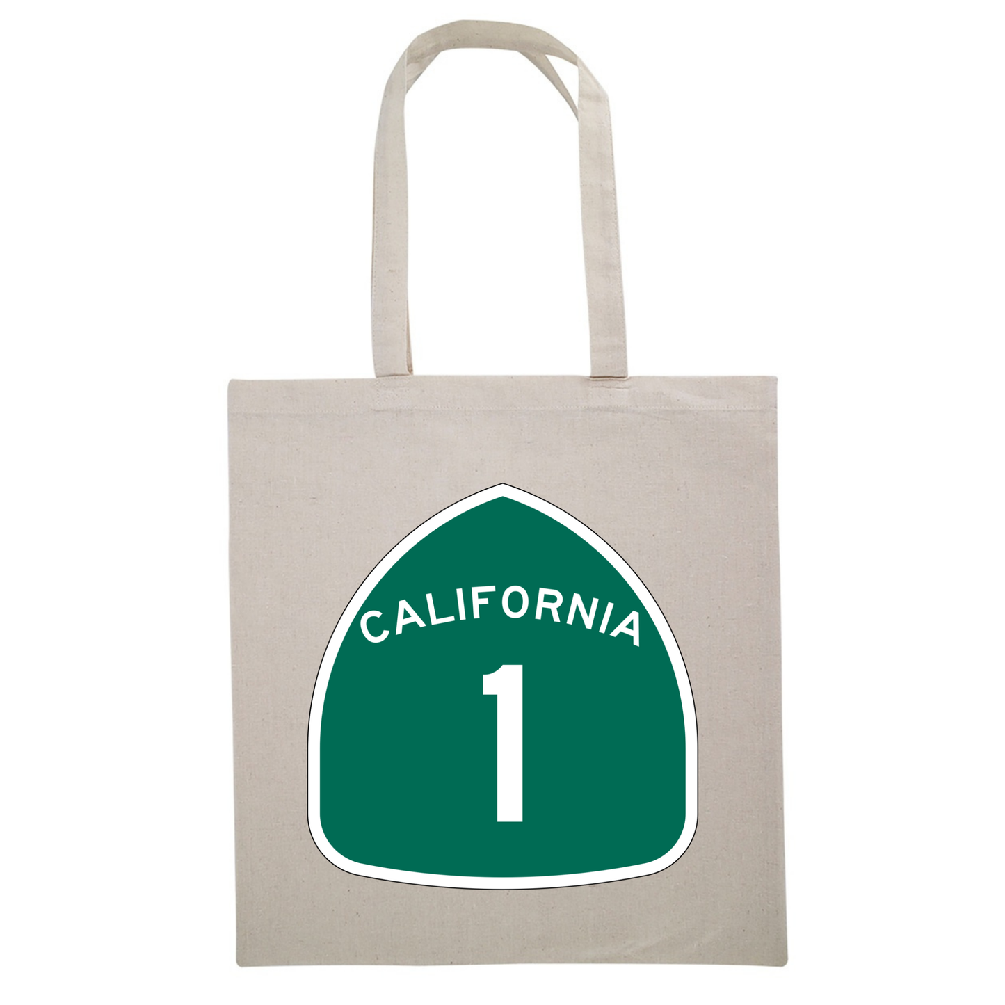 California Highway 1 Road Sign Canvas Tote Bag